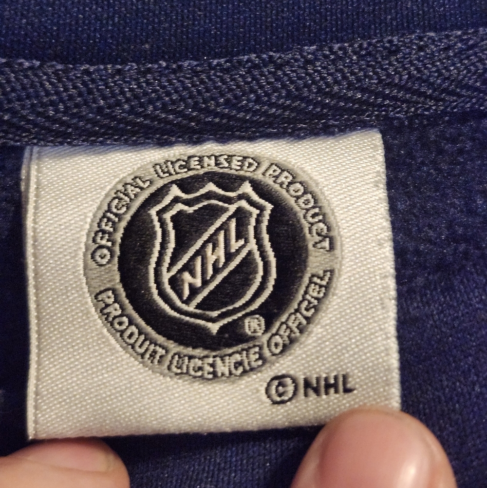 Toronto Maple Leafs Sweatshirt NHL Hockey Crewneck Blue, Gray Arm Bands Men's L - Picture 5 of 8